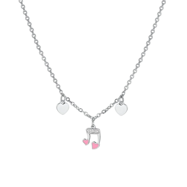 Collana bambina in acciaio con nota musicale