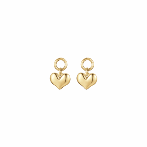 Orecchini donna in acciaio Ip gold con cuore