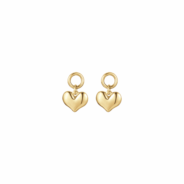 Orecchini donna in acciaio Ip gold con cuore