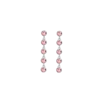 Orecchini donna in acciaio con cristalli rosa