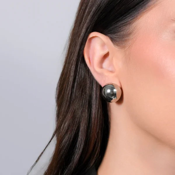 Orecchini donna a goccia 20mm in acciaio - immagine 3