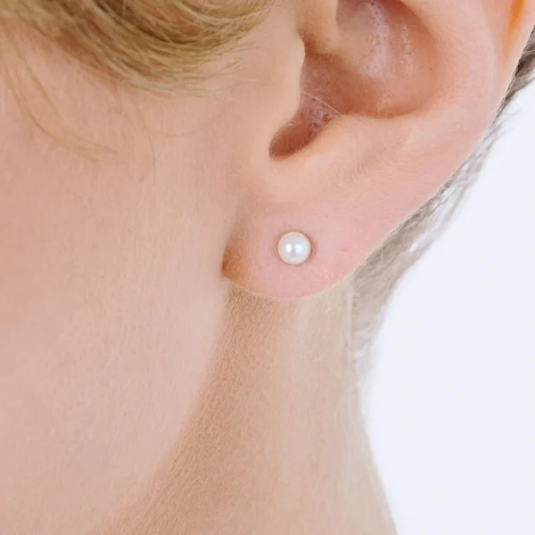 Orecchini donna in acciaio con perle - immagine 3