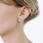 Orecchini donna in acciaio a coccinella con cristalli - immagine 2