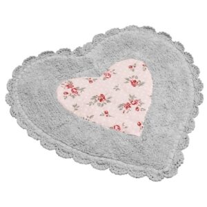 Tappeto cuore Roses grigio