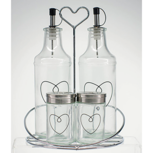 Set per condimento con cuore