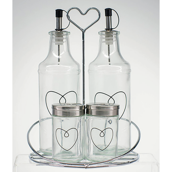 Set per condimento con cuore