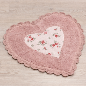 Tappeto cuore Roses rosa