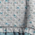 Trapuntino matrimoniale primavera/autunno Roses azzurro - immagine 2