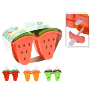 Set 4 formine per ghiaccioli frutta
