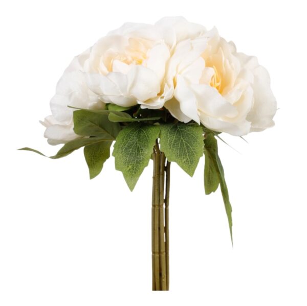 Mazzo di peonie crema 28cm