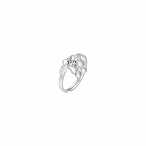 Anello donna in acciaio con farfalla e zircone