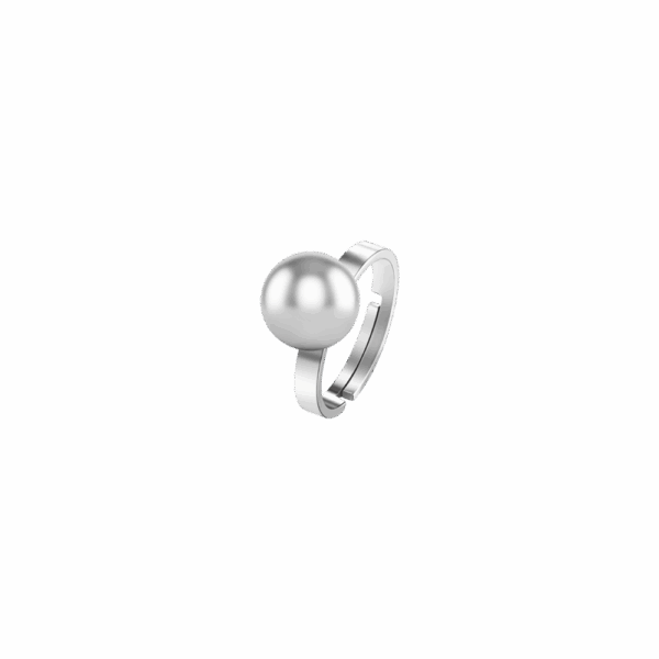 Anello donna in acciaio con sfera - immagine 3