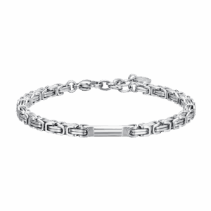 Bracciale uomo in acciaio con elemento