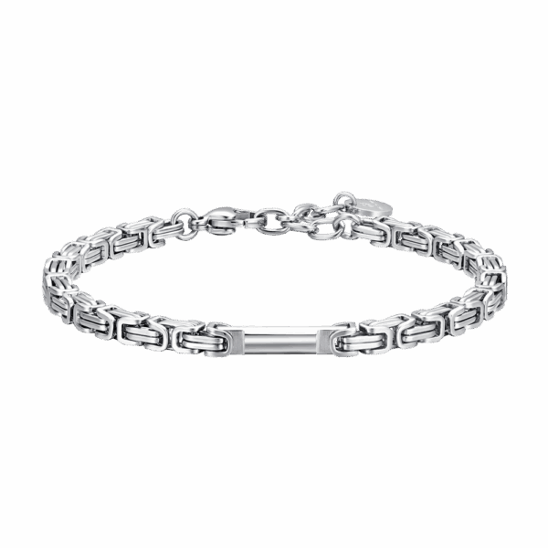 Bracciale uomo in acciaio con elemento