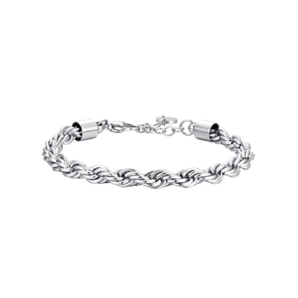 Bracciale uomo in acciaio intreccio