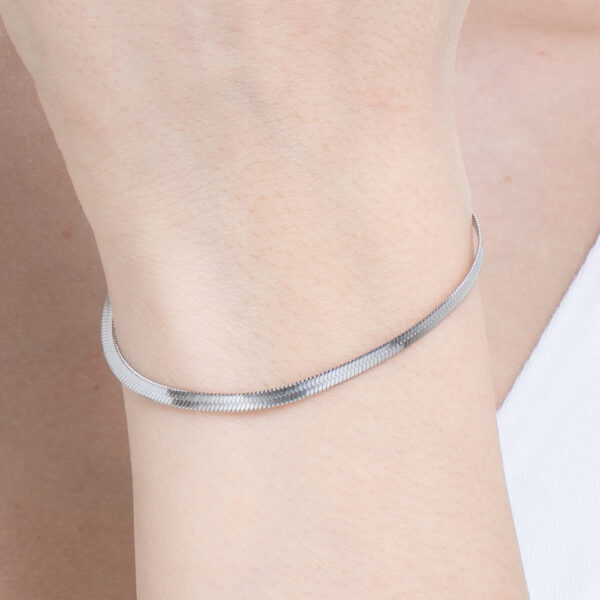 Bracciale donna in acciaio snake - immagine 3