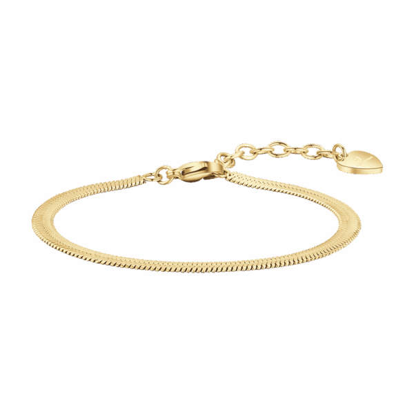 Bracciale donna in acciaio IP gold snake