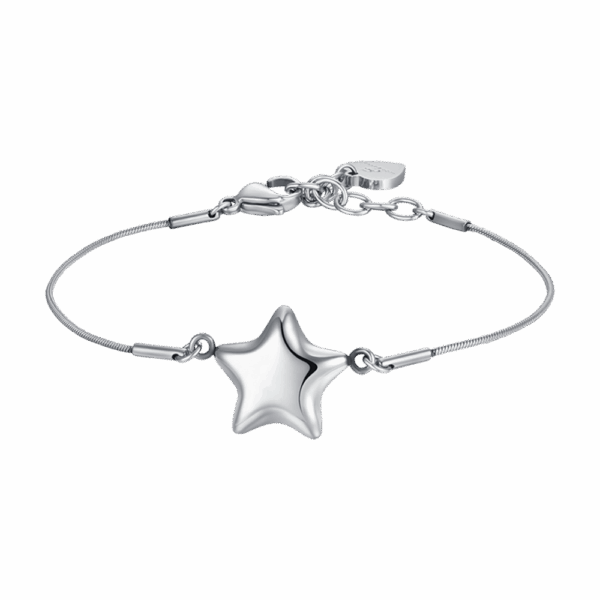 Bracciale donna in acciaio con stella