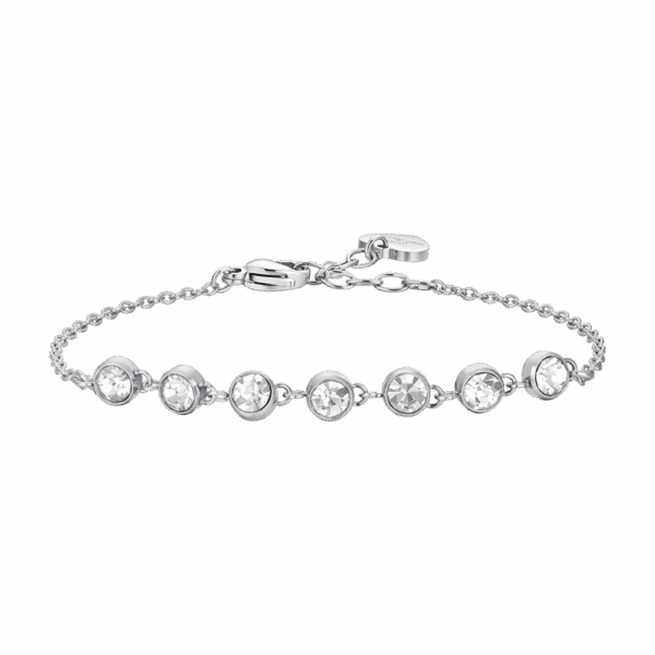 Bracciale donna in acciaio con cristalli