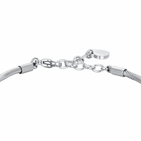 Bracciale donna in acciaio con casetta e cristalli - immagine 3