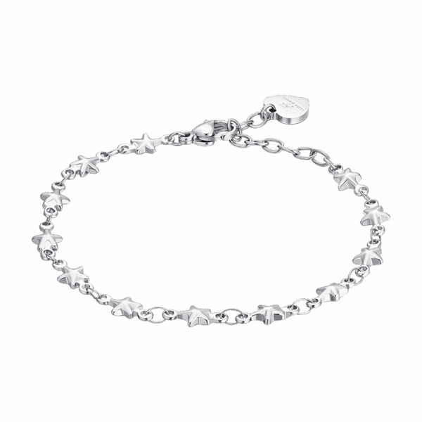 Bracciale donna in acciaio con stelle