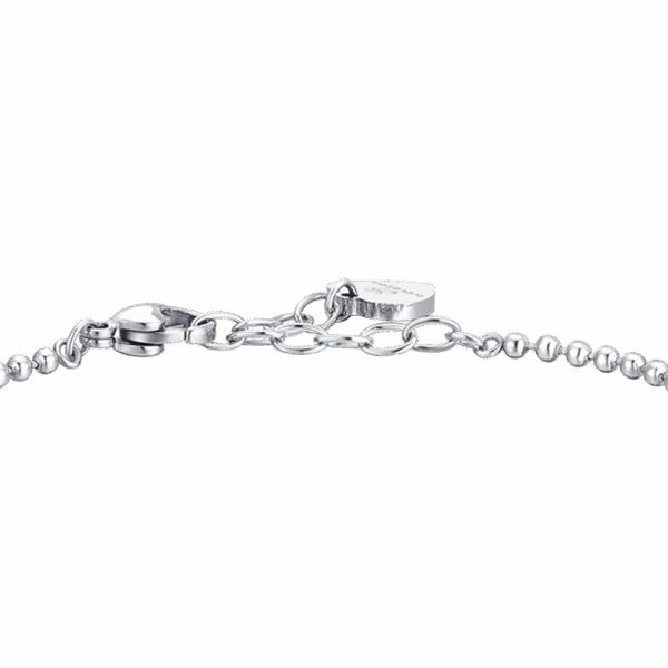 Bracciale donna in acciaio con quadrifoglio e zircone - immagine 4