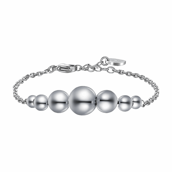 Bracciale donna in acciaio con sfere - immagine 3