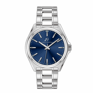 Orologio uomo in acciaio e quadrante blu