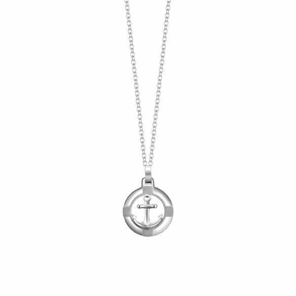 Collana uomo in acciaio con ancora