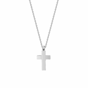 Collana uomo in acciaio con croce