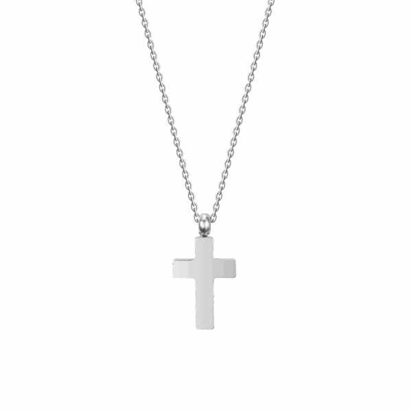 Collana uomo in acciaio con croce