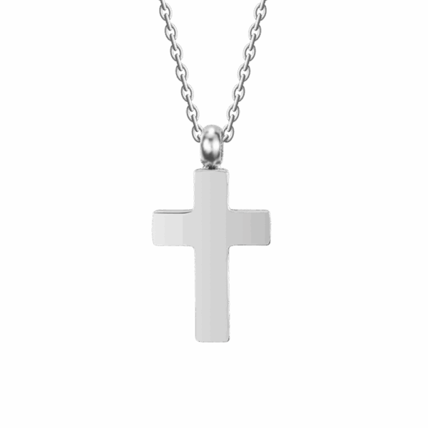 Collana uomo in acciaio con croce - immagine 3