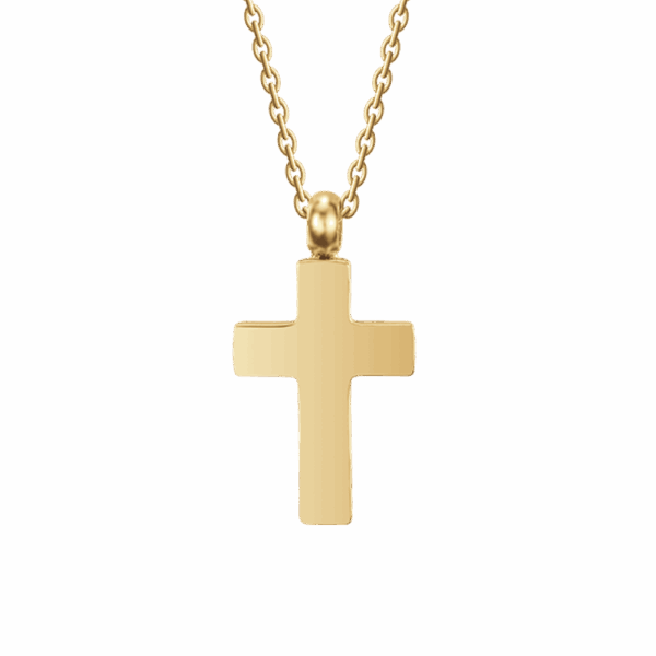 Collana uomo in acciaio IP gold con croce - immagine 4