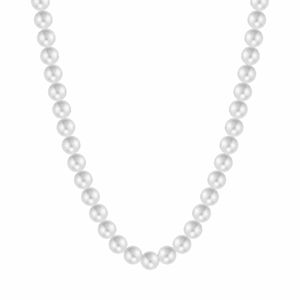 Collana donna in acciaio con perle - immagine 3