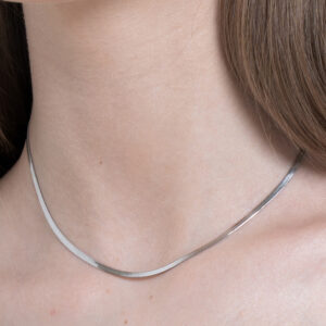 Collana donna in acciaio a snake
