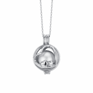 Collana donna chiama angeli in acciaio con cuori