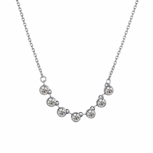 Collana donna in acciaio con cristalli - immagine 3