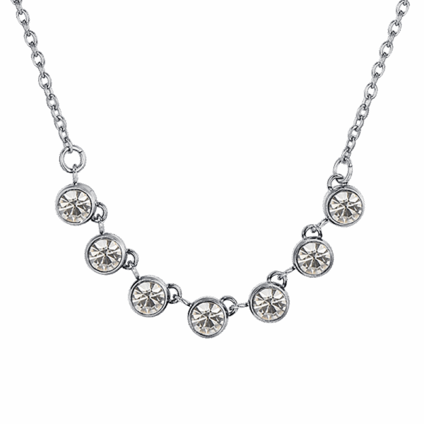 Collana donna in acciaio con cristalli - immagine 2