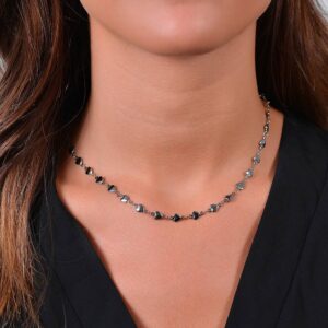 Collana donna in acciaio con cuori