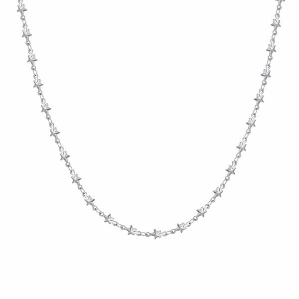 Collana donna in acciaio con stelle - immagine 2