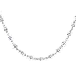 Collana donna in acciaio con stelle