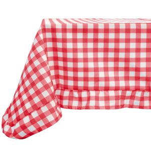 Tovaglia antimacchia Country rosso con balza (varie misure)