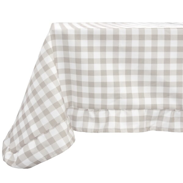 Tovaglia antimacchia Country beige con balza (varie misure)
