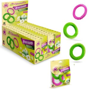 Set 3 braccialetti spirale alla citronella