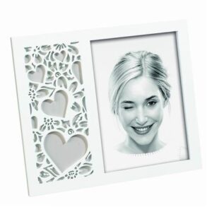 Cornice portafoto in legno con cuori