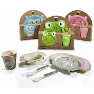 Set pappa con animaletti in melamina