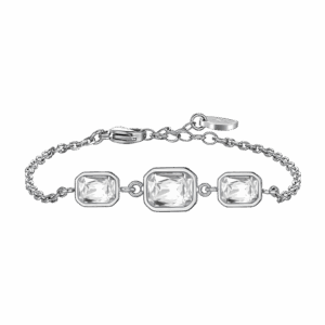 Bracciale donna in acciaio con cristalli