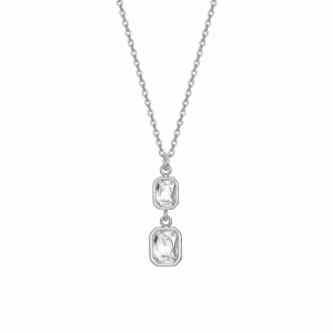 Collana donna in acciaio con cristalli