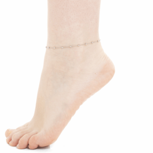 Cavigliera donna in acciaio con sfere