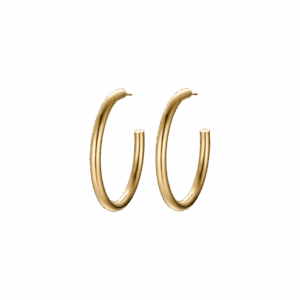 Orecchini donna in acciaio IP Gold cerchi 4,5cm